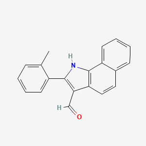 molecular formula C20H15NO B12576572 2-(2-methylphenyl)-1H-benzo[g]indole-3-carbaldehyde CAS No. 590392-13-5