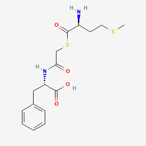 molecular formula C16H22N2O4S2 B12576609 L-Phenylalanine, L-methionylmercaptoacetyl- CAS No. 278620-07-8