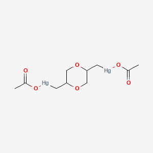 molecular formula C10H16Hg2O6 B1257662 3,6(2,5)-Bis(acetatemercurimethyl)-1,4-dioxane CAS No. 51023-77-9
