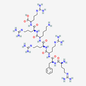 molecular formula C45H83N23O8 B12576624 H-Arg-Phe-Arg-Arg-Lys-Arg-Arg-OH CAS No. 562814-68-0