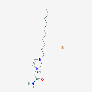 molecular formula C15H30BrN3O B12576641 1-(2-Amino-2-oxoethyl)-3-decyl-2,3-dihydro-1H-imidazol-1-ium bromide CAS No. 557792-77-5