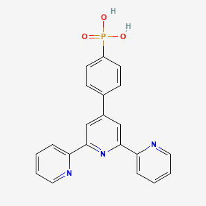 molecular formula C21H16N3O3P B12576680 [4-(2,6-dipyridin-2-ylpyridin-4-yl)phenyl]phosphonic acid CAS No. 194800-57-2