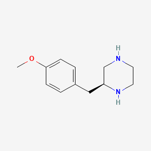 molecular formula C12H18N2O B12576708 (2S)-2-[(4-Methoxyphenyl)methyl]piperazine CAS No. 612502-39-3