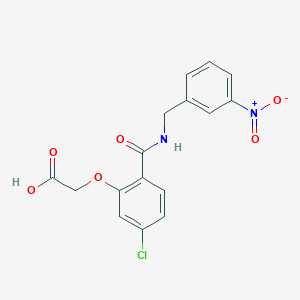 molecular formula C16H13ClN2O6 B1257674 (5-Chloro-2-{[(3-Nitrobenzyl)amino]carbonyl}phenoxy)acetic Acid 