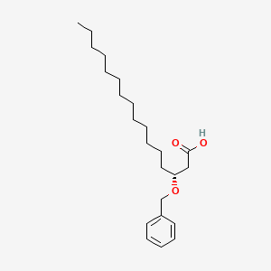 molecular formula C23H38O3 B12576743 (3R)-3-(Benzyloxy)hexadecanoic acid CAS No. 548486-16-4