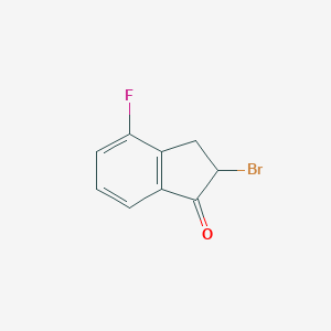 molecular formula C9H6BrFO B125768 2-Bromo-2,3-dihydro-4-fluoro-1H-inden-1-one CAS No. 156484-68-3