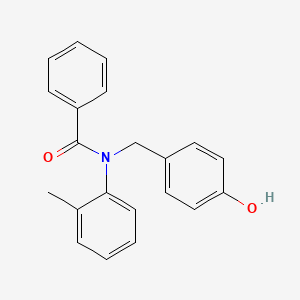 molecular formula C21H19NO2 B12576879 N-[(4-Hydroxyphenyl)methyl]-N-(2-methylphenyl)benzamide CAS No. 193078-29-4
