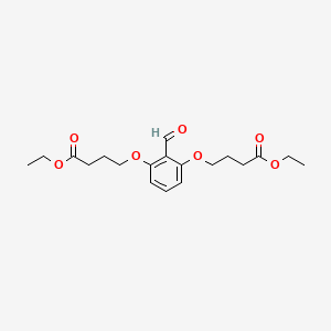 molecular formula C19H26O7 B12576887 Butanoic acid, 4,4'-[(2-formyl-1,3-phenylene)bis(oxy)]bis-, diethyl ester CAS No. 197589-71-2