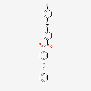 molecular formula C30H16F2O2 B12576888 Ethanedione, bis[4-[(4-fluorophenyl)ethynyl]phenyl]- CAS No. 194936-19-1
