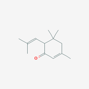 molecular formula C13H20O B12576933 2-Cyclohexen-1-one, 3,5,5-trimethyl-6-(2-methyl-1-propenyl)- CAS No. 188621-18-3