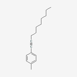 molecular formula C17H24 B12576936 Benzene, 1-(1-decynyl)-4-methyl- CAS No. 295323-16-9