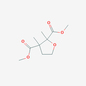 molecular formula C10H16O5 B12576944 Methyl 2,5-anhydro-3,4-dideoxy-3-(methoxycarbonyl)-2,3-dimethylpentonate CAS No. 193428-11-4