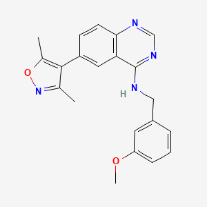 6-(3,5-dimethyl-4-isoxazolyl)-N-[(3-methoxyphenyl)methyl]-4-quinazolinamine
