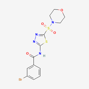 molecular formula C13H13BrN4O4S2 B1257698 3-bromo-N-[5-(4-morpholinylsulfonyl)-1,3,4-thiadiazol-2-yl]benzamide 