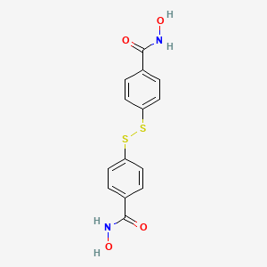 molecular formula C14H12N2O4S2 B12576987 4,4'Disulfanediylbis(N-hydroxybenzamide) CAS No. 190002-17-6