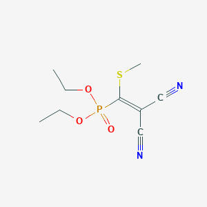 molecular formula C9H13N2O3PS B12577018 Phosphonic acid, [2,2-dicyano-1-(methylthio)ethenyl]-, diethyl ester CAS No. 194095-91-5