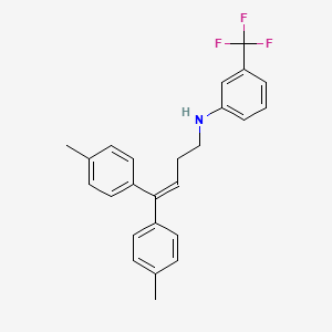 molecular formula C25H24F3N B12577022 N-[4,4-Bis(4-methylphenyl)but-3-en-1-yl]-3-(trifluoromethyl)aniline CAS No. 610754-89-7