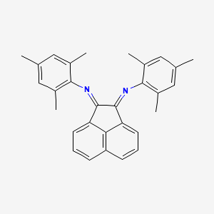 molecular formula C30H28N2 B12577051 Benzenamine, N,N'-1,2-acenaphthylenediylidenebis[2,4,6-trimethyl- CAS No. 202277-49-4