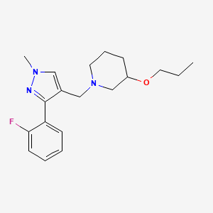 1-[[3-(2-Fluorophenyl)-1-methyl-4-pyrazolyl]methyl]-3-propoxypiperidine