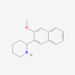 molecular formula C16H19NO B12577080 2-(3-Methoxynaphthalen-2-yl)piperidine 