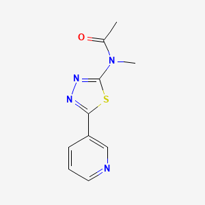 molecular formula C10H10N4OS B12577123 N-Methyl-N-[5-(3-pyridinyl)-1,3,4-thiadiazol-2-yl]acetamide 