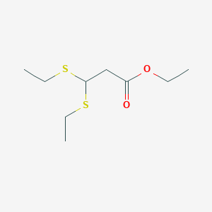 molecular formula C9H18O2S2 B12577137 Ethyl 3,3-bis(ethylsulfanyl)propanoate CAS No. 195000-90-9