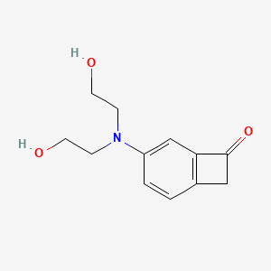 molecular formula C12H15NO3 B12577178 Bicyclo[4.2.0]octa-1,3,5-trien-7-one, 4-[bis(2-hydroxyethyl)amino]- CAS No. 639824-51-4
