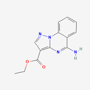molecular formula C13H12N4O2 B12577197 Ethyl-5-aminopyrazolo[1,5-a]quinazoline-3-carboxylate CAS No. 289651-60-1