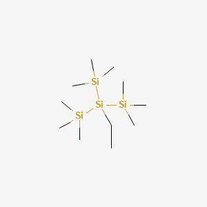 molecular formula C11H32Si4 B12577207 2-Ethyl-1,1,1,3,3,3-hexamethyl-2-(trimethylsilyl)trisilane CAS No. 204709-10-4