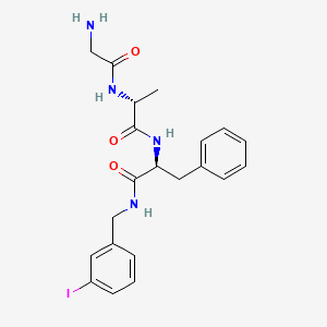 molecular formula C21H25IN4O3 B12577281 L-Phenylalaninamide, glycyl-D-alanyl-N-[(3-iodophenyl)methyl]- CAS No. 500715-81-1