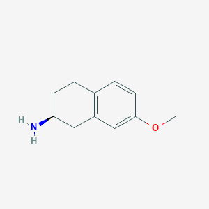 molecular formula C11H15NO B125773 (S)-7-Methoxy-1,2,3,4-tetrahydronaphthalen-2-amine CAS No. 121216-42-0