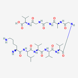 molecular formula C41H75N11O11 B12577358 L-Lysyl-L-leucyl-L-valyl-L-valyl-L-valylglycyl-L-alanylglycylglycyl-L-valine CAS No. 195436-37-4