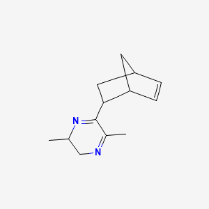 molecular formula C13H18N2 B12577455 Pyrazine, 6-bicyclo[2.2.1]hept-5-en-2-yl-2,3-dihydro-2,5-dimethyl- CAS No. 587855-07-0