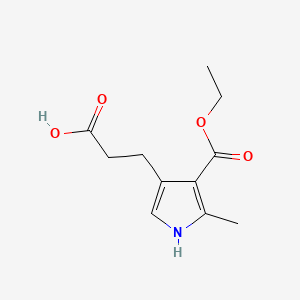 molecular formula C11H15NO4 B1257752 3-(4-(ethoxycarbonyl)-5-methyl-1H-pyrrol-3-yl)propanoic acid CAS No. 38664-16-3