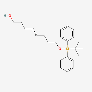 molecular formula C24H34O2Si B12577573 8-{[tert-Butyl(diphenyl)silyl]oxy}oct-4-en-1-ol CAS No. 197219-12-8