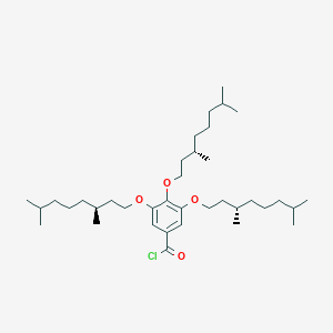 molecular formula C37H65ClO4 B12577578 Benzoyl chloride, 3,4,5-tris[[(3S)-3,7-dimethyloctyl]oxy]- CAS No. 622833-05-0