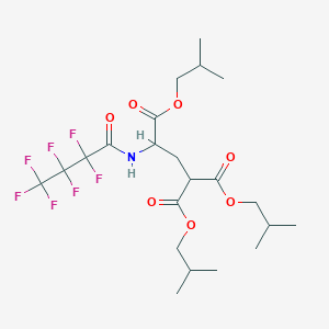 molecular formula C22H32F7NO7 B1257758 Tris(2-methylpropyl) 3-(2,2,3,3,4,4,4-heptafluorobutanamido)propane-1,1,3-tricarboxylate 