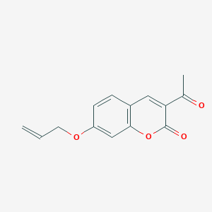 molecular formula C14H12O4 B12577612 3-Acetyl-7-[(prop-2-en-1-yl)oxy]-2H-1-benzopyran-2-one CAS No. 185752-23-2