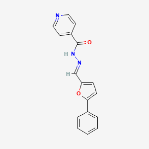 molecular formula C17H13N3O2 B12577636 N'-[(E)-(5-phenylfuran-2-yl)methylidene]pyridine-4-carbohydrazide 