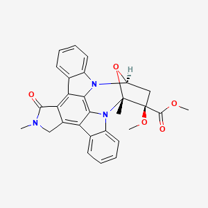 methyl (15R,16R,18S)-16-methoxy-4,15-dimethyl-3-oxo-28-oxa-4,14,19-triazaoctacyclo[12.11.2.115,18.02,6.07,27.08,13.019,26.020,25]octacosa-1,6,8,10,12,20,22,24,26-nonaene-16-carboxylate