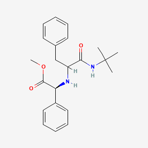 molecular formula C22H28N2O3 B12577697 Methyl (2S)-{[1-(tert-butylamino)-1-oxo-3-phenylpropan-2-yl]amino}(phenyl)acetate CAS No. 285996-41-0