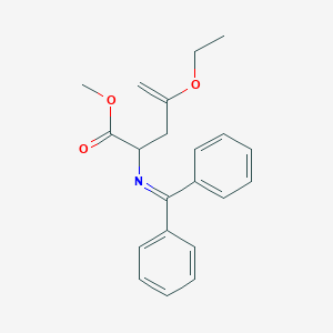 molecular formula C21H23NO3 B12577712 Methyl 2-[(diphenylmethylidene)amino]-4-ethoxypent-4-enoate CAS No. 185383-04-4