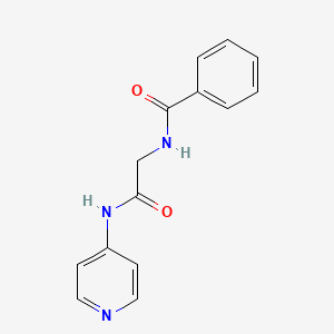 molecular formula C14H13N3O2 B12577812 N-{2-Oxo-2-[(pyridin-4-yl)amino]ethyl}benzamide CAS No. 189956-93-2