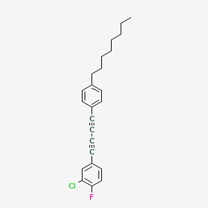 molecular formula C24H24ClF B12577826 2-Chloro-1-fluoro-4-[4-(4-octylphenyl)buta-1,3-diyn-1-YL]benzene CAS No. 185518-21-2