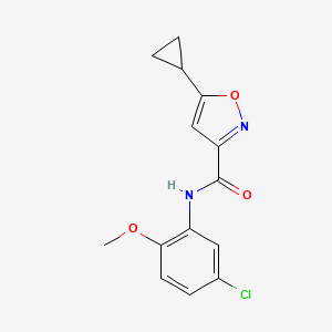 molecular formula C14H13ClN2O3 B1257784 N-(5-chloro-2-methoxyphenyl)-5-cyclopropyl-3-isoxazolecarboxamide 