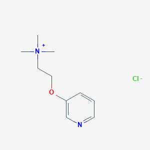 molecular formula C10H17ClN2O B12577867 Trimethyl(2-pyridin-3-yloxyethyl)azanium;chloride CAS No. 496967-65-8