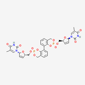5-methyl-1-[(2R,5S)-5-[[8-[2-[[(2S,5R)-5-(5-methyl-2,4-dioxo-pyrimidin-1-yl)-2,5-dihydrofuran-2-yl]methoxy]-2-oxo-4H-1,3,2$l^{5}-benzodioxaphosphinin-8-yl]-2-oxo-4H-1,3,2$l^{5}-benzodioxaphosphinin-2-yl]oxymethyl]-2,5-dihydrofuran-2-yl]pyrimidine-2,4-dione
