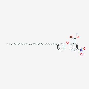 molecular formula C28H39NO5 B12577942 Benzoic acid, 5-nitro-2-(3-pentadecylphenoxy)- CAS No. 192635-45-3