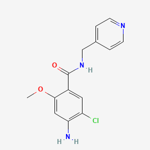 molecular formula C14H14ClN3O2 B12577957 Benzamide, 4-amino-5-chloro-2-methoxy-N-(4-pyridinylmethyl)- CAS No. 199479-30-6