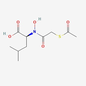 molecular formula C10H17NO5S B12578010 N-[(Acetylsulfanyl)acetyl]-N-hydroxy-L-leucine CAS No. 185015-34-3